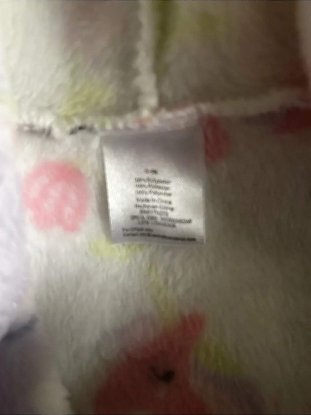 Carter's White Plush Hooded Pajama Top with Pink & Purple Unicorns